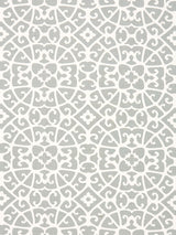 Scalamandre SC 000616559 PEWTER ANSHUN LATTICE Fabric - Eade's Wallpaper