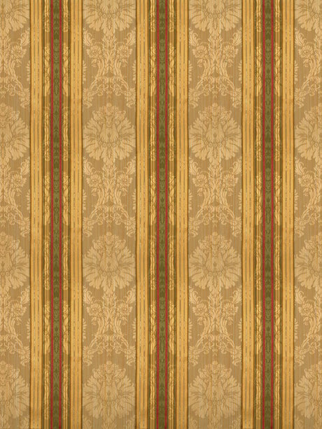 Scalamandre SC 000626166 MULTI ON OCHRE SANTA MARGARITA Fabric - Eade's Wallpaper