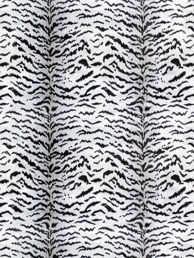 Scalamandre SC 000626167MMA OFF-WHITE & BLACK TIGRE Fabric - Eade's Wallpaper