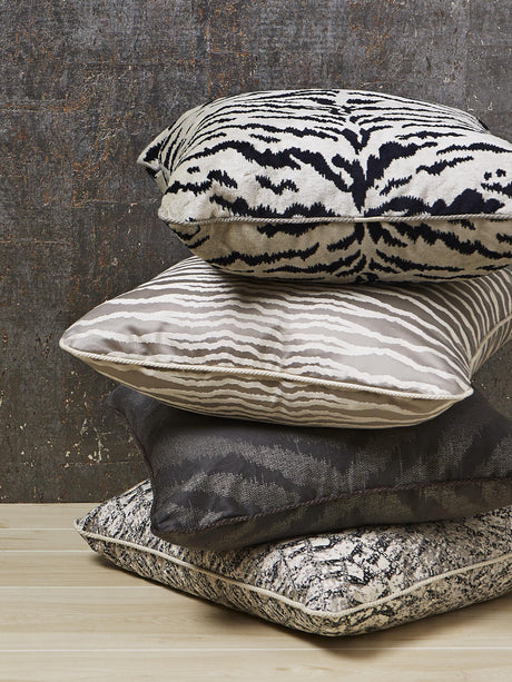 Scalamandre SC 000626167MMA OFF-WHITE & BLACK TIGRE Fabric - Eade's Wallpaper