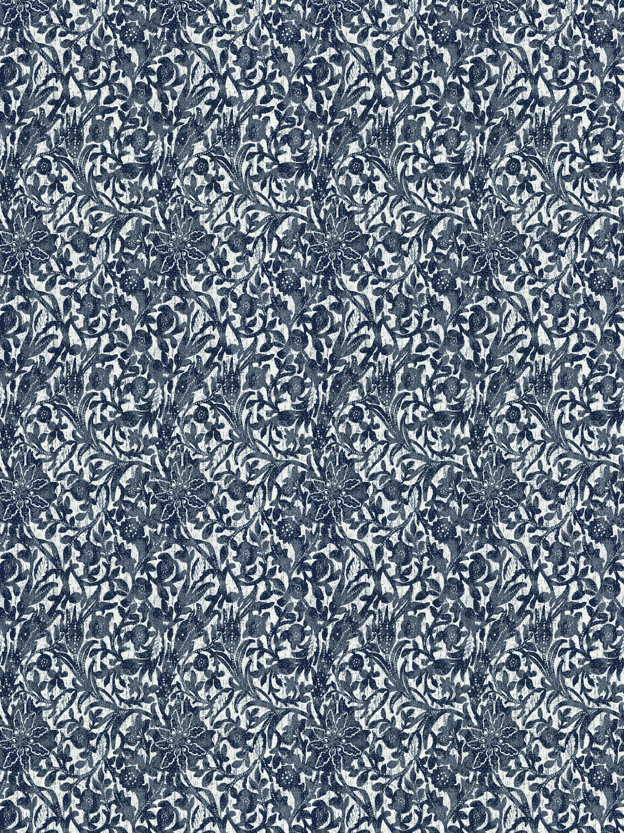 Scalamandre SC 000627195 ULTRAMARINE BALI FLORAL Fabric - Eade's Wallpaper