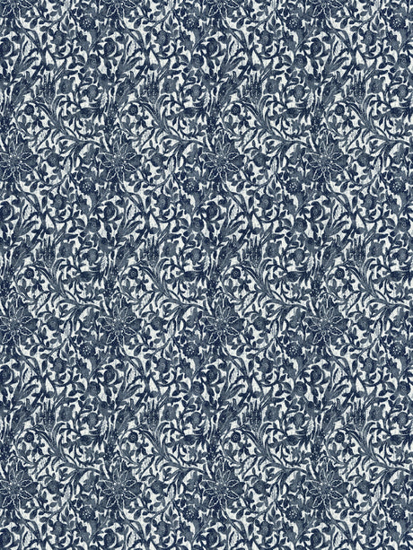 Scalamandre SC 000627195 ULTRAMARINE BALI FLORAL Fabric - Eade's Wallpaper