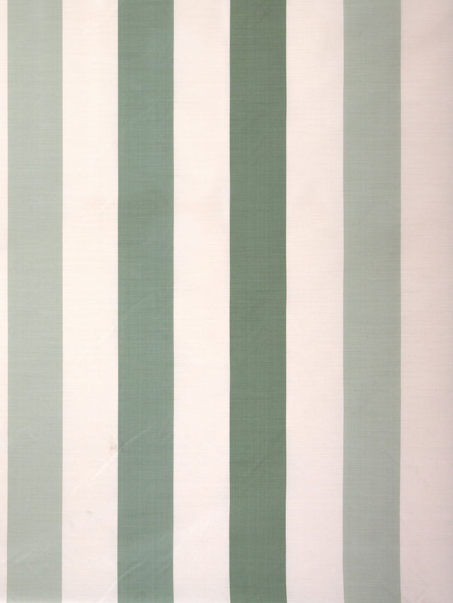Scalamandre SC 000630100M GREEN & CREAM LA VALLIERE RAYURE Fabric - Eade's Wallpaper