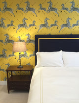 Scalamandre SC 0006WP81388M YELLOW ZEBRAS - WALLPAPER - Eade's Wallpaper