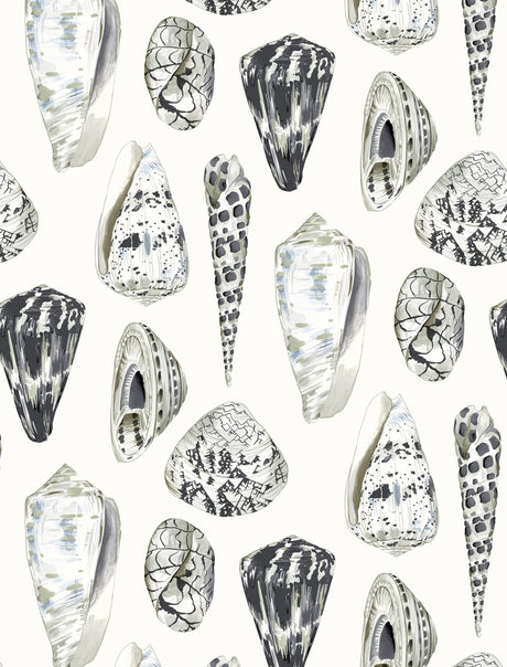 Scalamandre SC 0006WP88365 GRAPHITE COQUINA WALLPAPER - Eade's Wallpaper