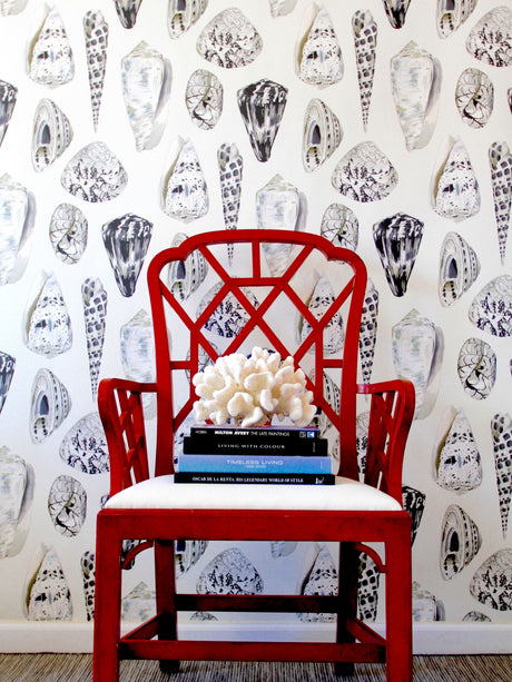 Scalamandre SC 0006WP88365 GRAPHITE COQUINA WALLPAPER - Eade's Wallpaper