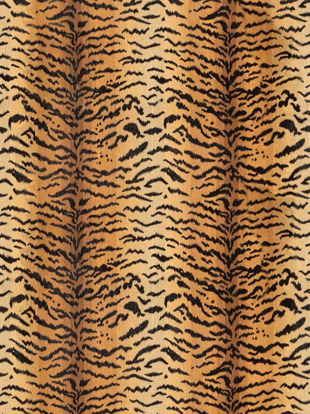 Scalamandre SC 000726167MMA IVORY, GOLD & BLACK TIGRE Fabric - Eade's Wallpaper