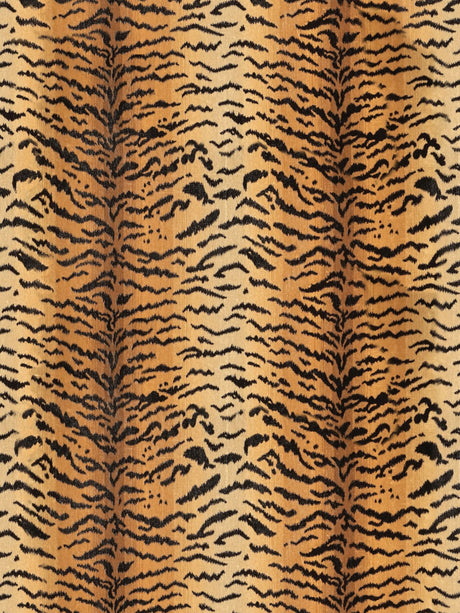 Scalamandre SC 000726167MMA IVORY, GOLD & BLACK TIGRE Fabric - Eade's Wallpaper