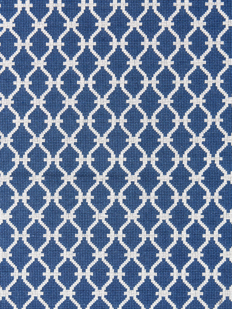 Scalamandre SC 000727009 DENIM TRELLIS WEAVE Fabric - Eade's Wallpaper