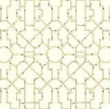 Scalamandre SC 0007WP81630 LINEN & BLUE ON ECRU BALDWIN BAMBOO WALLPAPER - Eade's Wallpaper