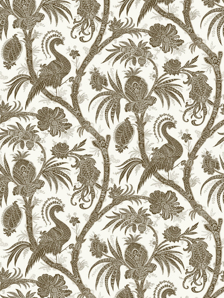 Scalamandre SC 0007WP88355 JAVA BALINESE PEACOCK WALLPAPER - Eade's Wallpaper