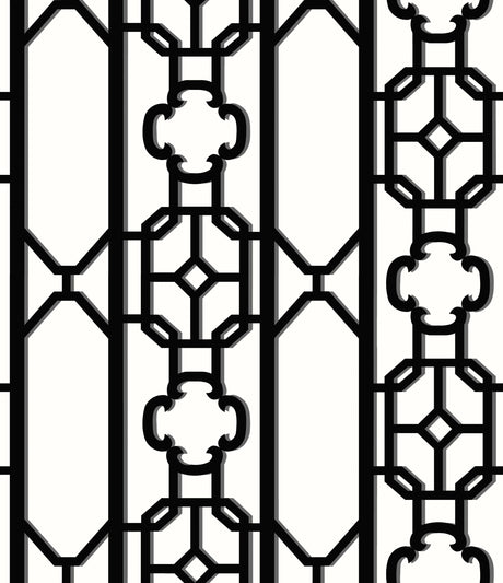 Scalamandre SC 0007WP88582D ONYX JOANNA FRET WALLPAPER - Eade's Wallpaper