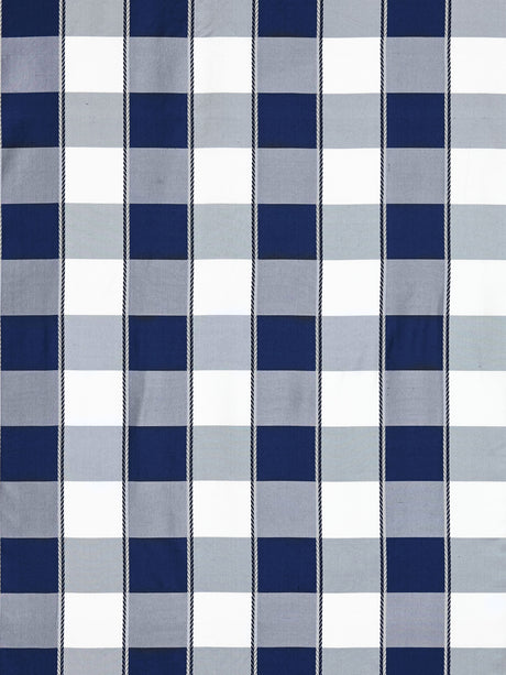 Scalamandre SC 000927024 NAVY CHELSEA CHECK Fabric - Eade's Wallpaper
