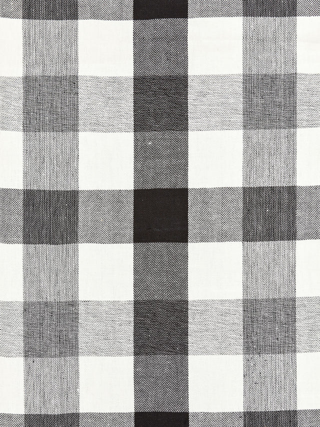 Scalamandre SC 000927135 NOIR WESTPORT LINEN PLAID Fabric - Eade's Wallpaper