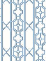 Scalamandre SC 0011WP88582D BLUE JAY JOANNA FRET WALLPAPER - Eade's Wallpaper