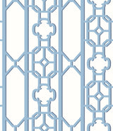 Scalamandre SC 0011WP88582D BLUE JAY JOANNA FRET WALLPAPER - Eade's Wallpaper