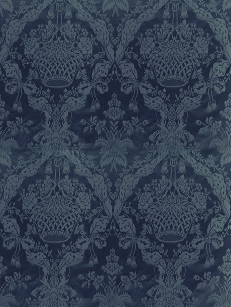 Scalamandre SC 001220355M BLUE GABRIEL Fabric - Eade's Wallpaper