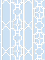 Scalamandre SC 0012WP88582D POWDER BLUE JOANNA FRET WALLPAPER - Eade's Wallpaper