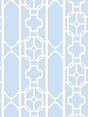 Scalamandre SC 0012WP88582D POWDER BLUE JOANNA FRET WALLPAPER - Eade's Wallpaper