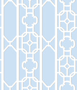Scalamandre SC 0012WP88582D POWDER BLUE JOANNA FRET WALLPAPER - Eade's Wallpaper