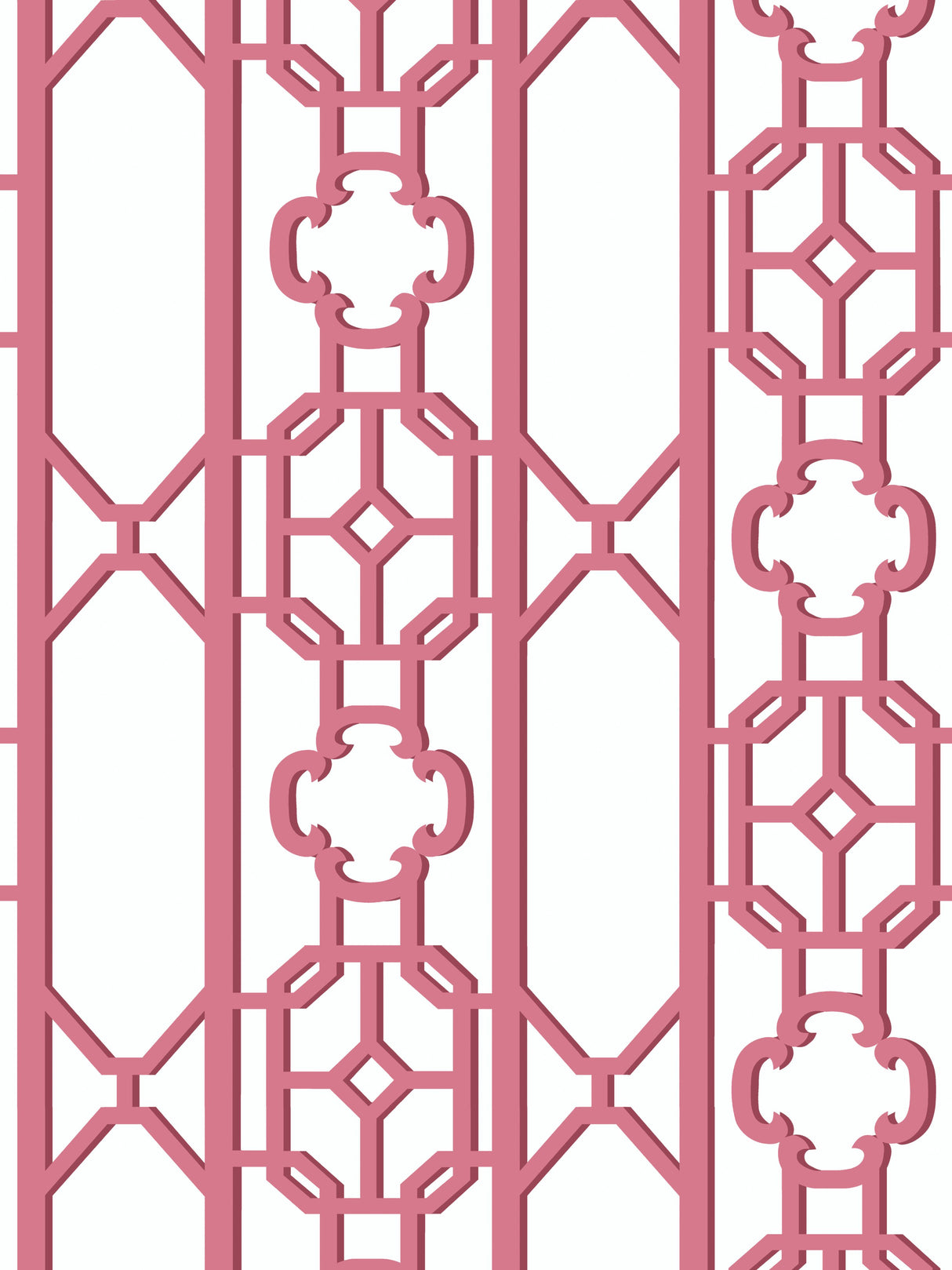 Scalamandre SC 0014WP88582D RASPBERRY JOANNA FRET WALLPAPER - Eade's Wallpaper