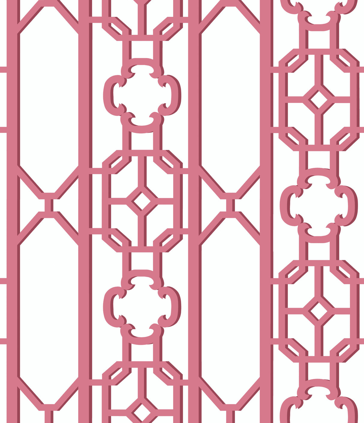 Scalamandre SC 0014WP88582D RASPBERRY JOANNA FRET WALLPAPER - Eade's Wallpaper