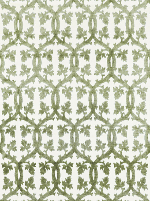 Scalamandre SC 001626690M GREEN TEA FALK MANOR HOUSE Fabric - Eade's Wallpaper