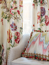 Scalamandre SC 000216584 PORCELAIN SOMERSET LINEN PRINT Fabric - Eade's Wallpaper