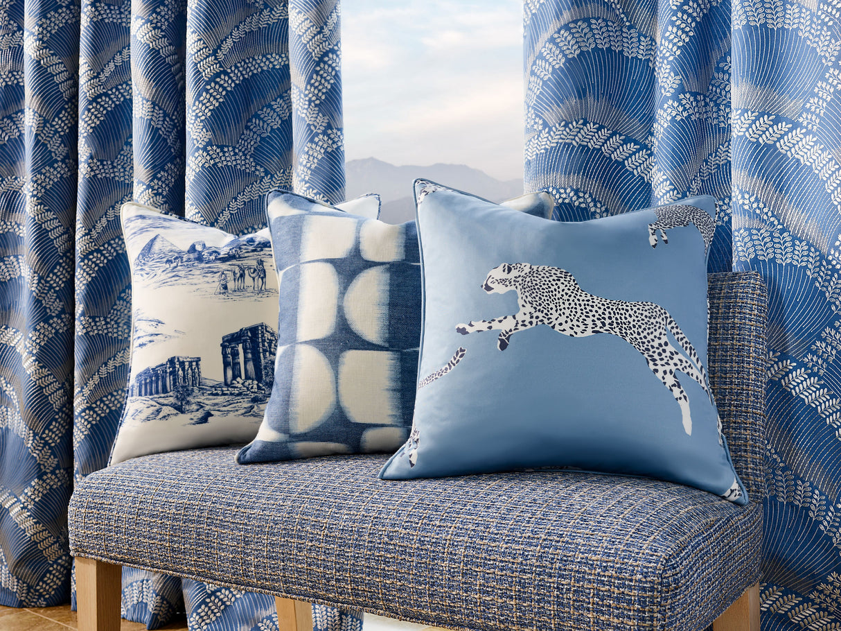 Scalamandre SC 000216635 LAPIS CAIRO TOILE Fabric - Eade's Wallpaper