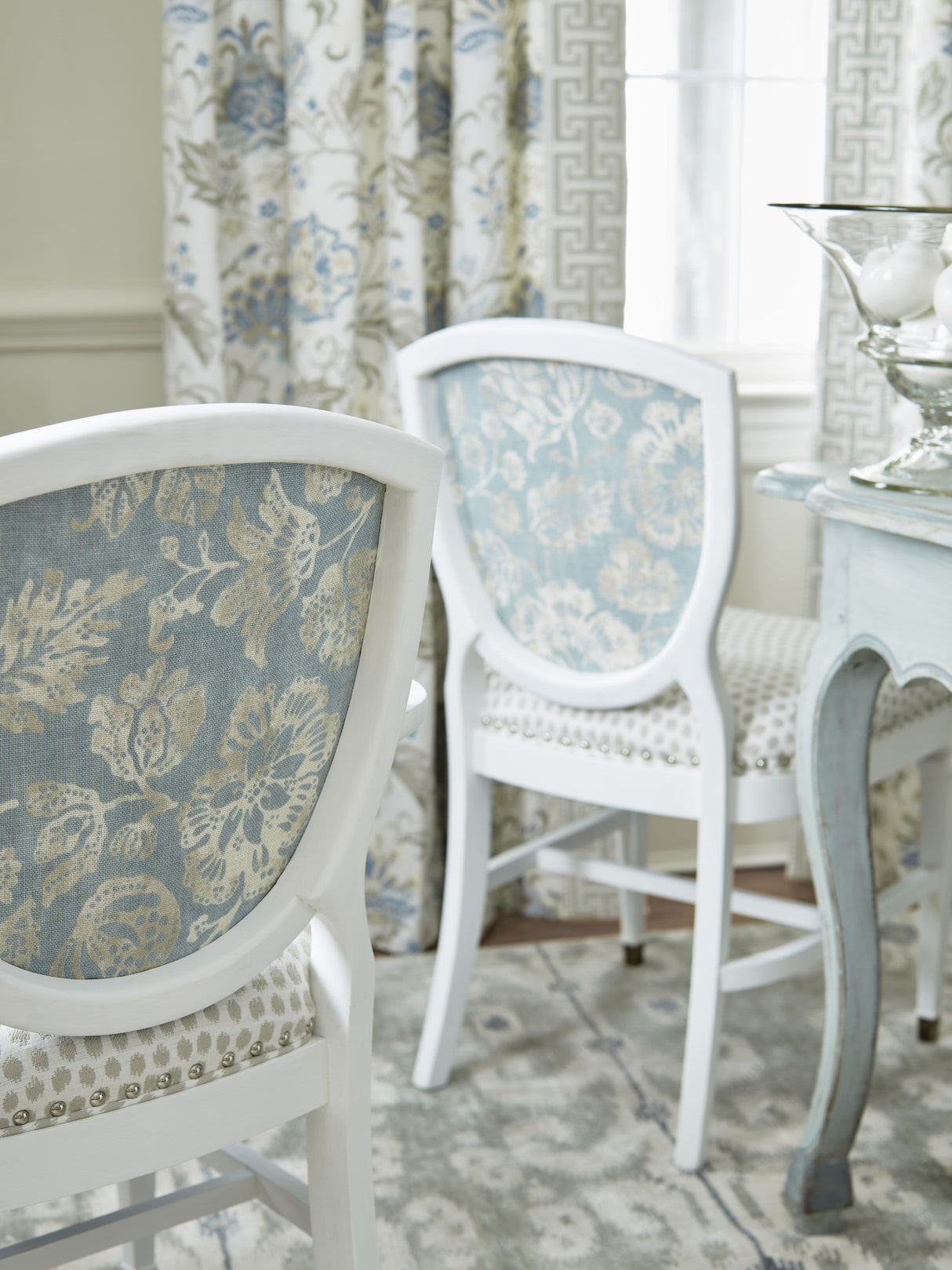 Scalamandre SC 000227173 JARDIN DELPHINE EMBROIDERY Fabric - Eade's Wallpaper