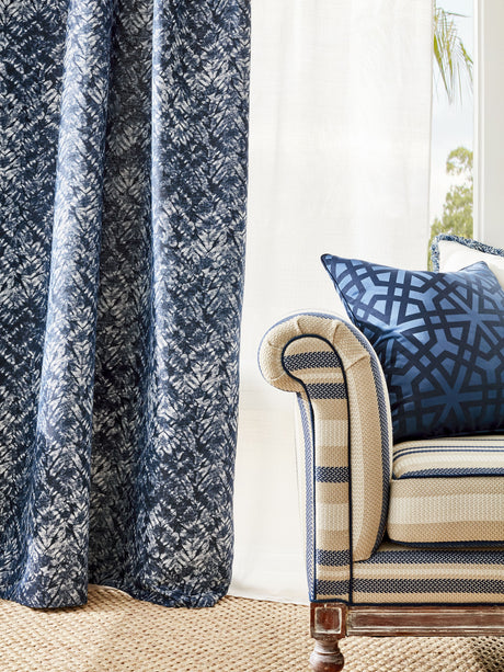 Scalamandre SC 000227188 PALM SANTORINI STRIPE Fabric - Eade's Wallpaper