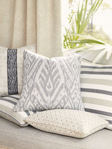 Scalamandre SC 000227196 SMOKE BORNEO IKAT Fabric - Eade's Wallpaper