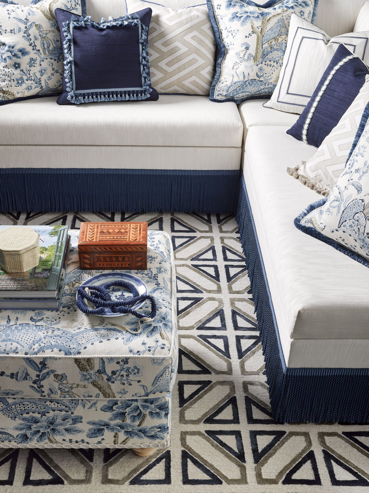 Scalamandre SC 001427222 COAL RIVA MOIRE Fabric - Eade's Wallpaper