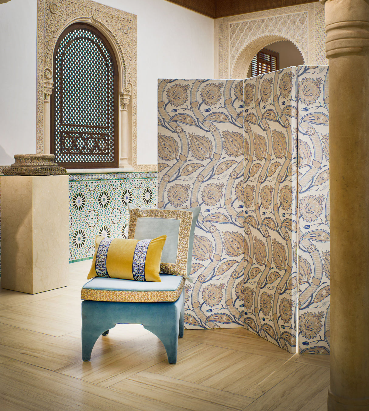 Scalamandre SC 000127326 PORCELAIN KEMHA WOVEN Fabric - Eade's Wallpaper
