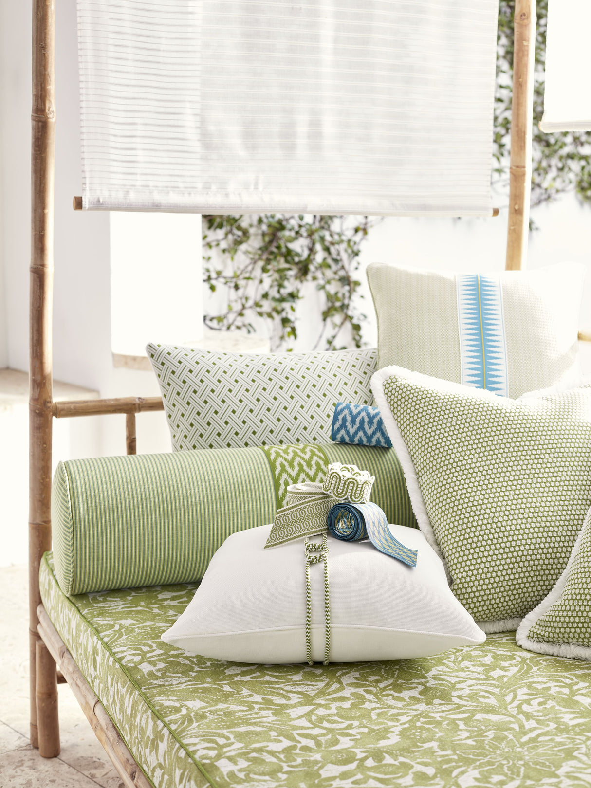Scalamandre SC 000136395 BISCUIT KENT STRIPE Fabric - Eade's Wallpaper