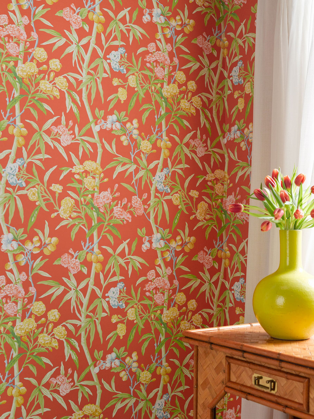 Scalamandre SC 0004WP88431 GUAVA LANAI WALLPAPER - Eade's Wallpaper