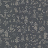 Sandudd SD5164-1 Moomin Black Novelty Wallpaper