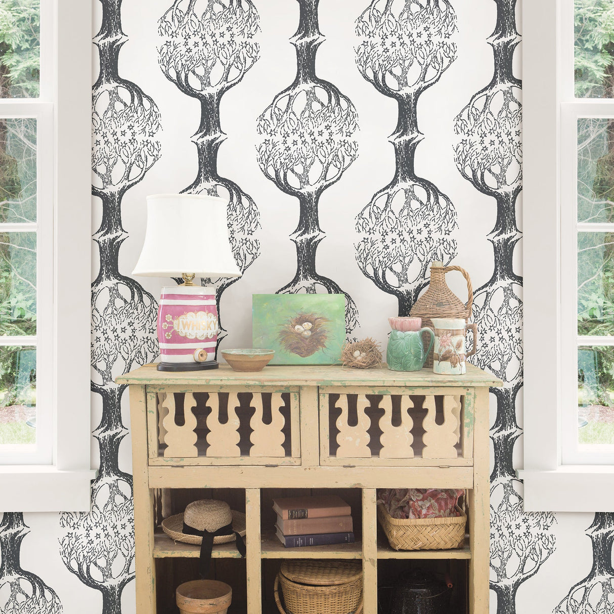 Sandudd SD5169-2 Celesta Grey Tree Wallpaper