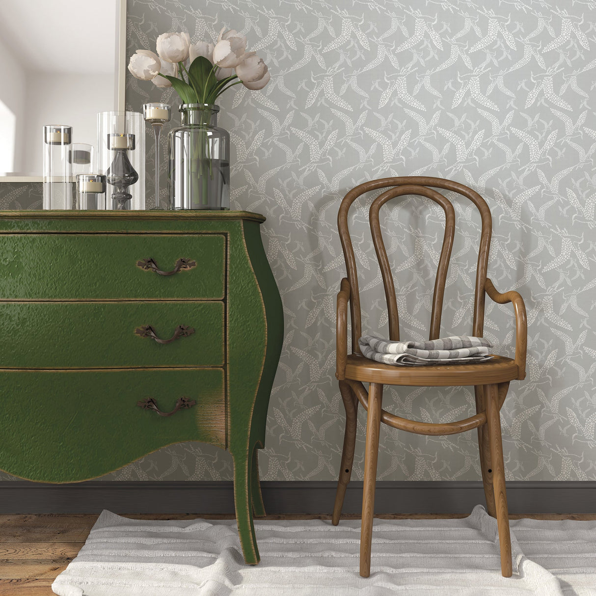 Sandudd SD5246-1 Lari Grey Bird Wallpaper