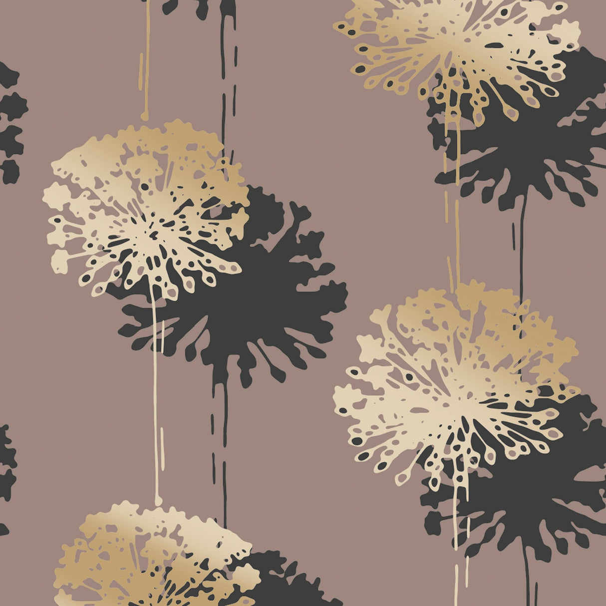 Sandudd SD5281-1 Hamsun Light Brown Dandelion Wallpaper