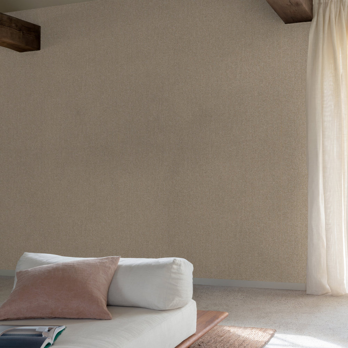 Galerie Surfaces Stone plain Beige Wallpaper SF1106