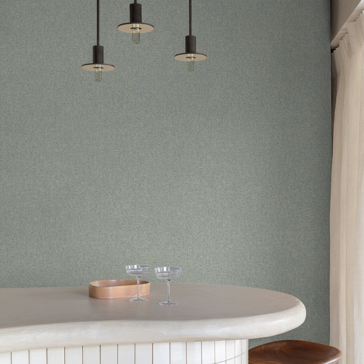 Galerie Surfaces Stone plain Blue Wallpaper SF1112