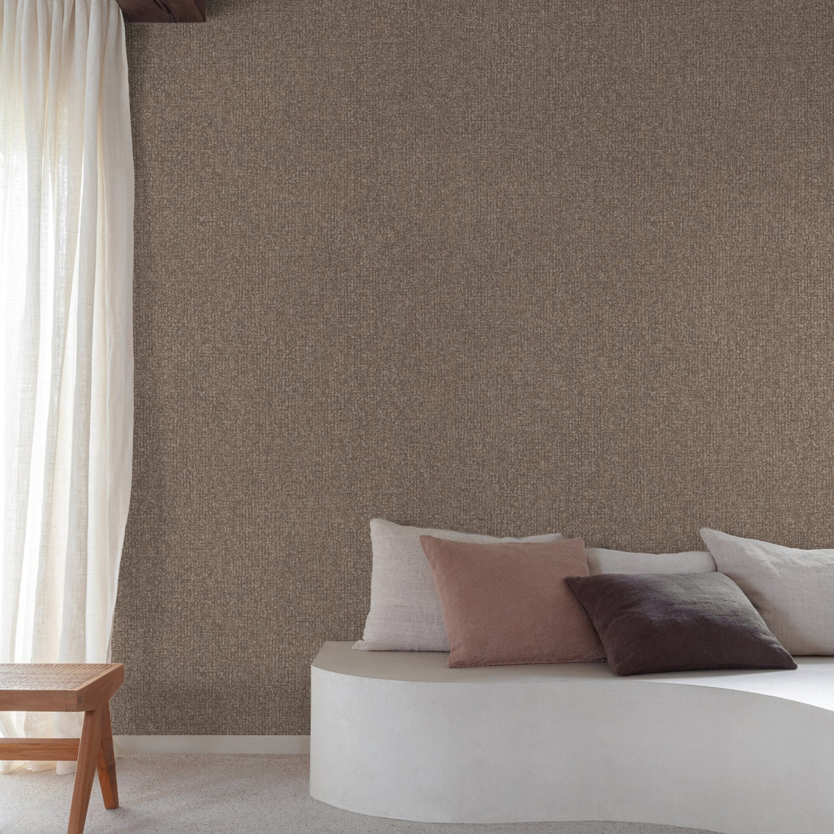 Galerie Surfaces Stone plain Brown Wallpaper SF1119