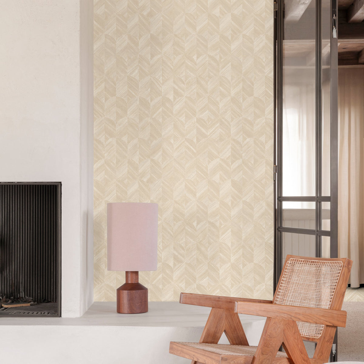 Galerie Surfaces Geometric All-over Beige Wallpaper SF3233