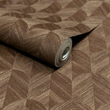 Galerie Surfaces Geometric All-over Brown Wallpaper SF3239