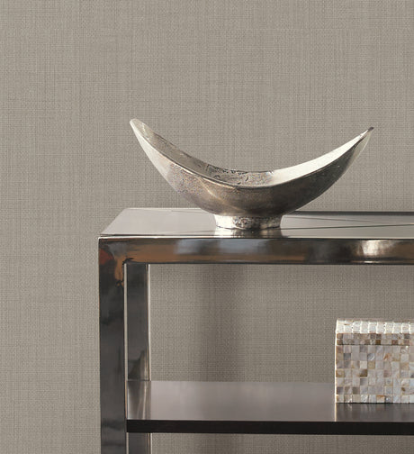 York SI15867 Sofia Weave Mushroom Wallpaper