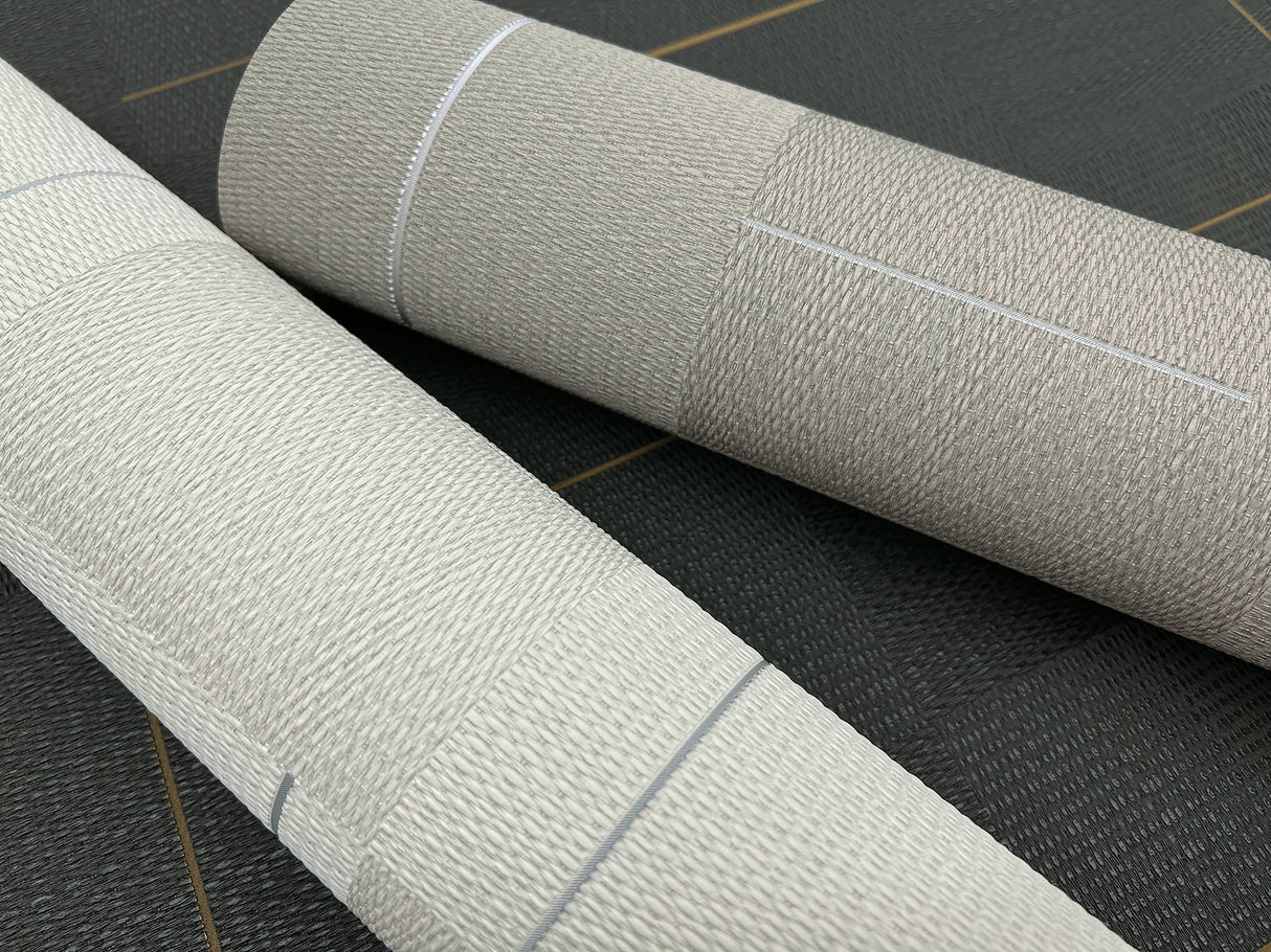 York SI24905 Geo Block Weave Black Wallpaper