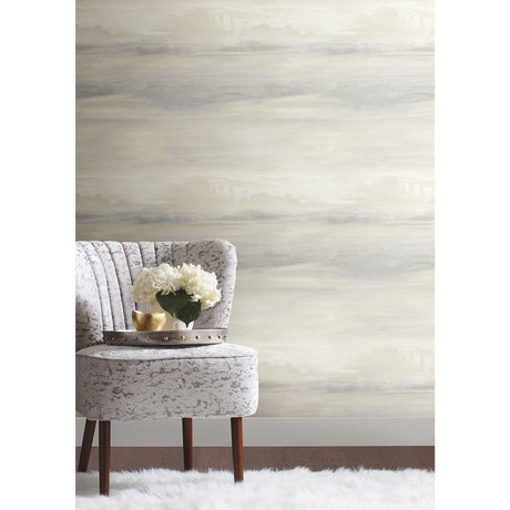 York SO2430 Soothing Mists Scenic White Wallpaper