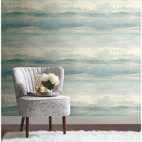 York SO2432 Soothing Mists Scenic Light Blue Wallpaper