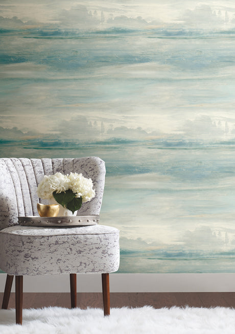 York SO2434 Soothing Mists Scenic Blue Wallpaper